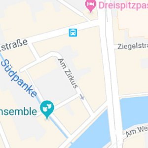 Kartenausschnitt Google Maps mit Standort NQZ in der Claire-Waldoff-Straße 1