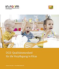 Coverbild Broschüre DGE-Qualitätsstandard für die Verpflegung in Kitas